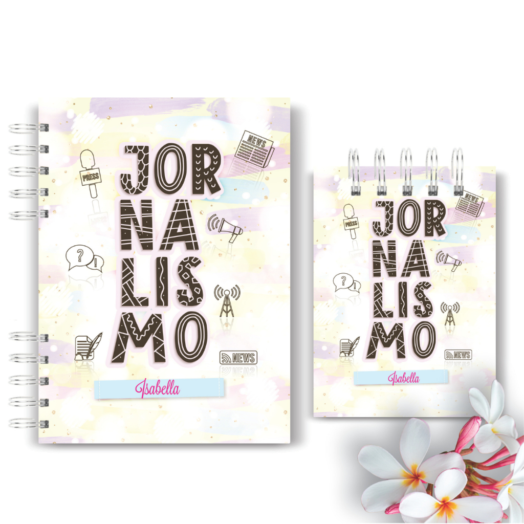Kit Caderno e Bloco Personalizado Jornalismo com Nome | Faculdade | Universitário | Presente Formatura
