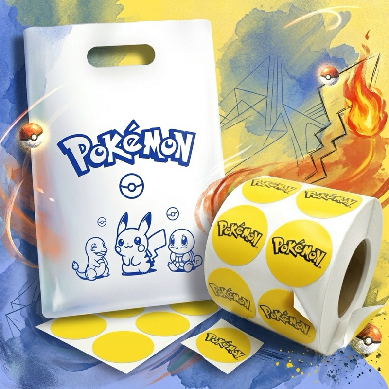 30 Sacolas Plásticas 20x30 Personalizada Do POKÉMON Festa Infantil Lembrancinha de Aniversário