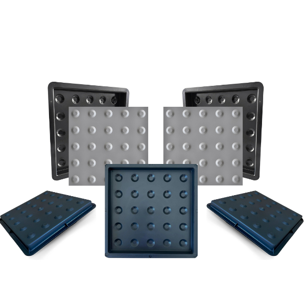 Kit Alerta Tatil Forma Plastica p/ Fabricação piso Sinalizador Ceramico 25x25x2,5 Ideal para atender normas Prefeituras