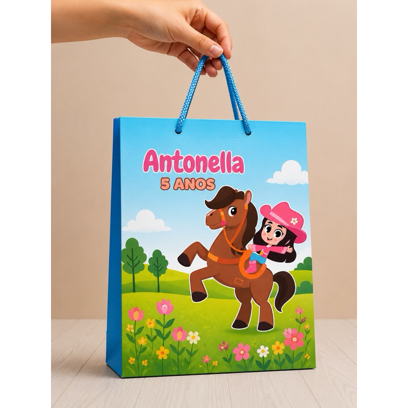 Sacolinha P & M boiadeirinha  Personalizados /Lembrancinha de Festa /Aniversário