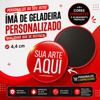 Botton Personalizado 44mm Redondo | Botão, Broche, Pin com Foto, Arte ou Logo