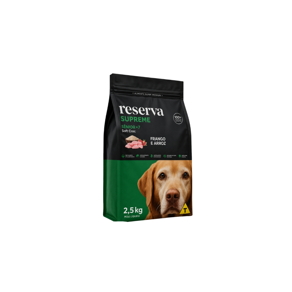 Ração Reserva Supreme Cães Sênior Frango e Arroz 2,5kg