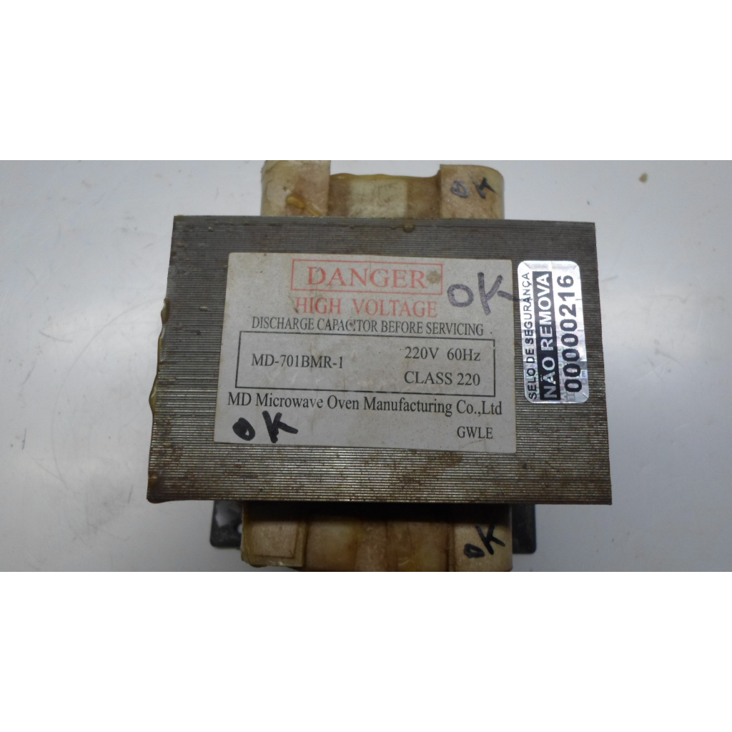 Transformador Md-701bmr-1 127v Gwle Para Microondas