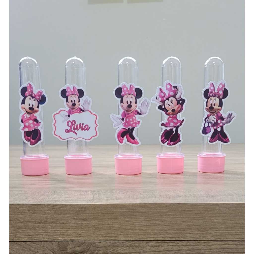 25 Aplique 3d para Mini Tubete Aplique Kit Festa Infantil 3d Tubete Minei Rosa TEMAS