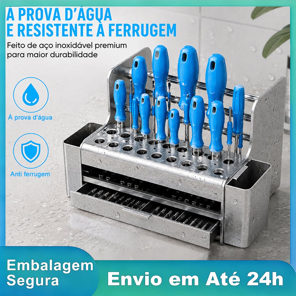 Organizador de Bancada para Assistência Técnica - Suporte de Ferramentas, Chaves e Componentes