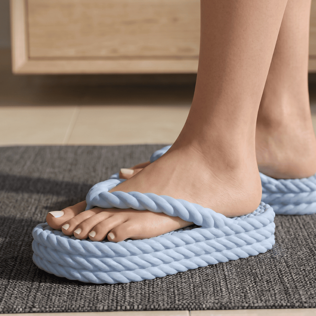 Chinelo Plataforma Confortável Visual Nuvem Feminino Tranças