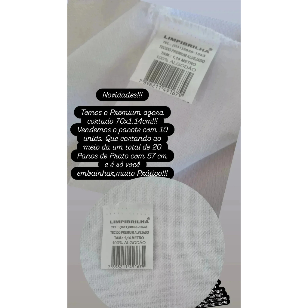 Tecido Sacaria Premium Alvejado-Kit com 10 Cortes de  70 cm x 1,14 cm-Ideal para Pintura em Tecidos,pano de copa,artes!!