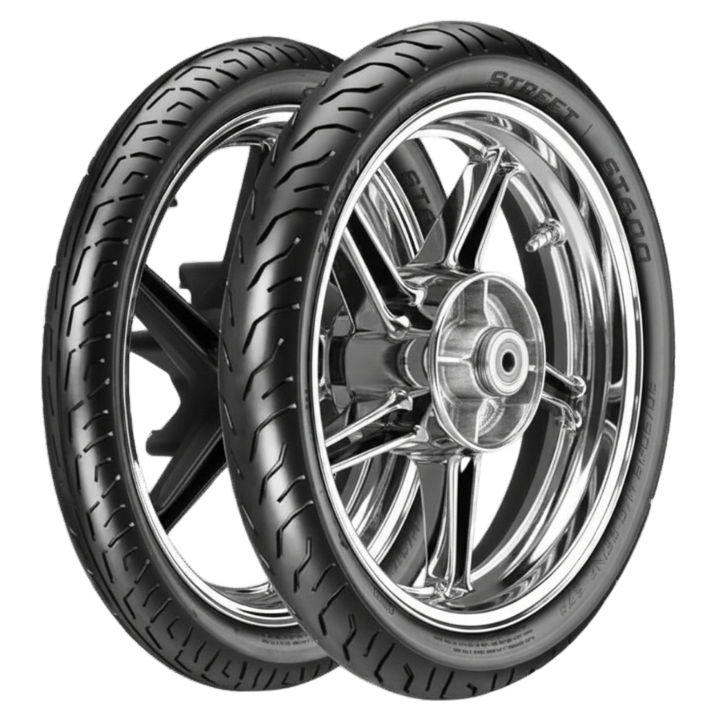 Par Pneu ST600 Cg Titan150 160 100/90-18 +80/100-18 vipal ORIGINAL SEM CAMARA YBR 125 Fazer 150 Cbx200 Gsr 150i Riva 150
