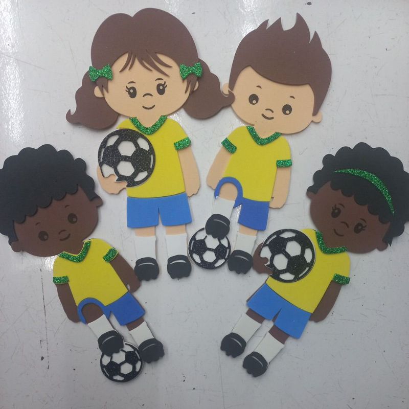 painel Brasil menino e menina futebol copa casal ⚽ Decoração temática do Brasil para festas e eventos 👦👧 Painel com meni