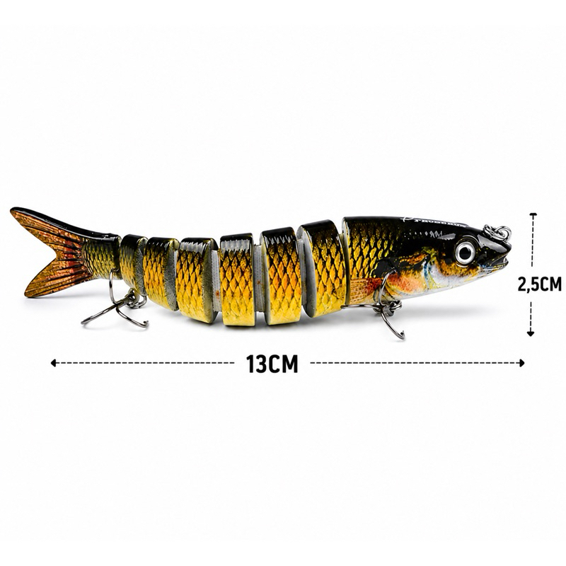 Isca Articulada 13cm Para Tucunaré Traíra Robalo Dourado Lambari Artificial