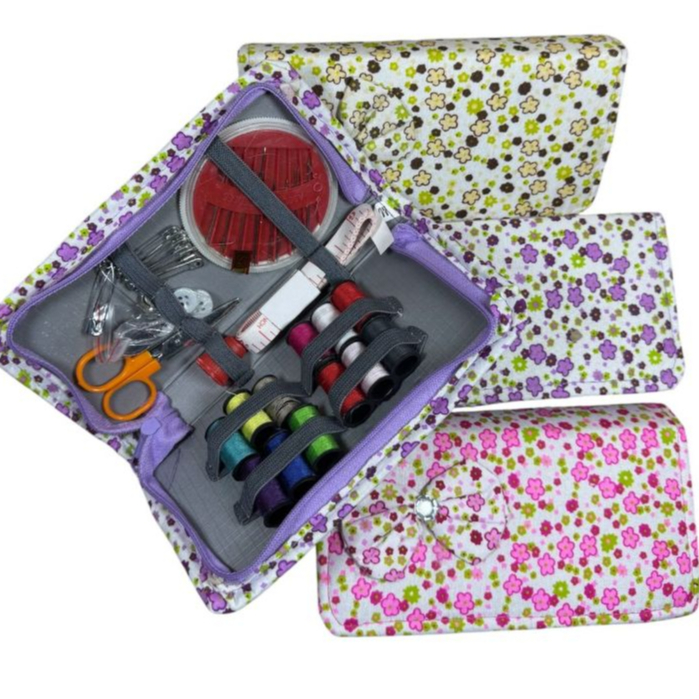 Conjunto De Costura Com Bolsinha Portátil Para Viagem Colorido