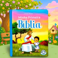 Minha Primeira Bíblia Infantil | Biblia da Criança Menino Menina Colecionável Capa Dura 0 a 8 anos