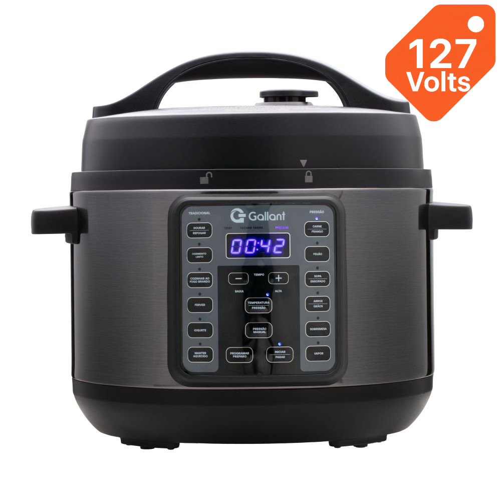Panela de Pressão Elétrica Digital Gallant 4L GPP04 15 Funções Clique E Pronto T