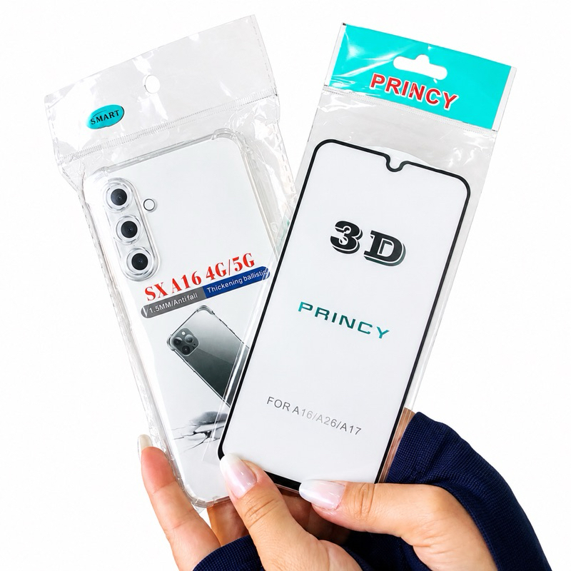 Kit Proteção Completa para Samsung A16 – Capinha Anti-Impacto + Película 3D de Vidro Temperado