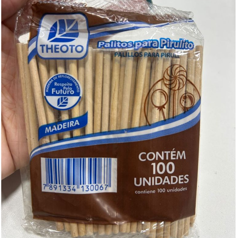 Palitos para pirulito 2pct - 200 unidades