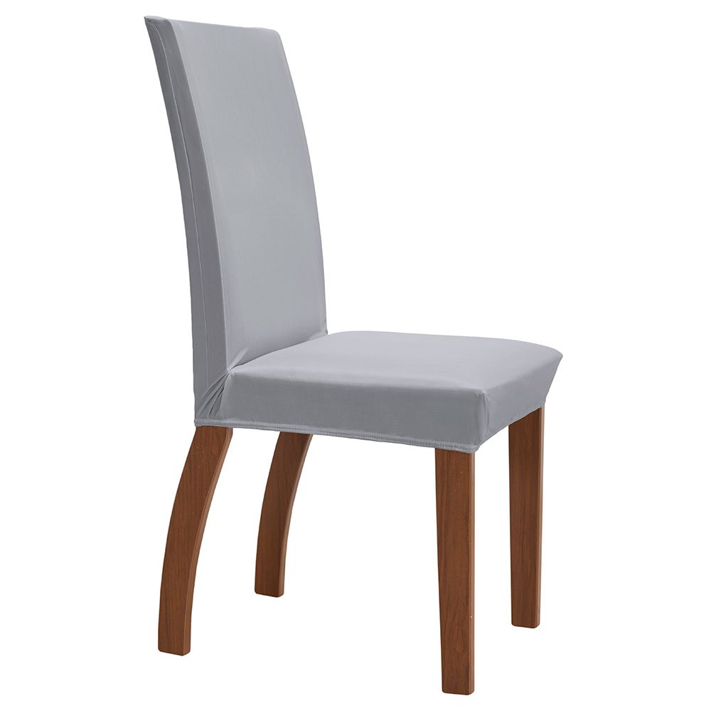Capa de Cadeira Malha Gel Ajustável Kit 4 Peças Cinza MR Enxovais Impermeável Lavável Sala Jantar