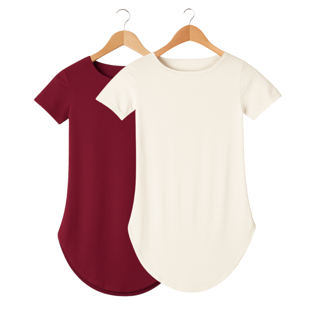 Kit 2 Blusinha Blusa Feminina Academia Basica Lisa Roupa Long Line