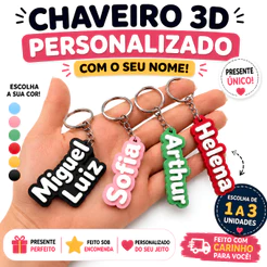 Chaveiro Personalizado Nome Infantil Colorido Presente Criativo Mochila Festa Aniversário Lembrança