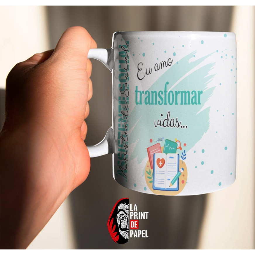 Caneca Assistente Social Profissão Serviço Social Presente Personalizada