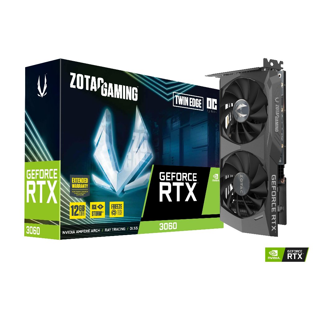 Placa de Vídeo RTX 3060 Twin Edge Zotac Gaming 12GB
