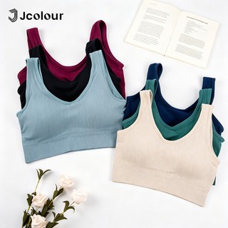 Jcolour Kit 2 Peças Top Esportivo Feminino Costas Nadador Sem Bojo Confortável Respirável Academia Treino Caminhada