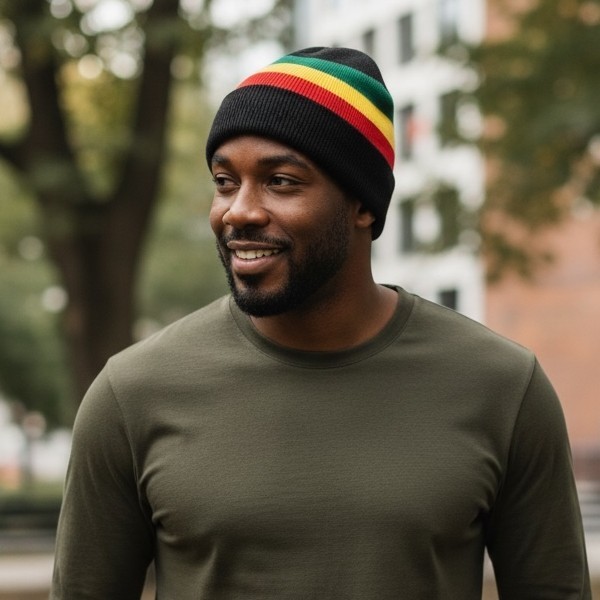 Touca Rap Cores Da Jamaica Reggae Toca Gorro De Lã Jah Roots