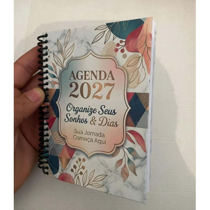 Agenda Personalizada 2027 A6 | Com Nome, Logo ou Arte Exclusiva | Capa Dura,.,