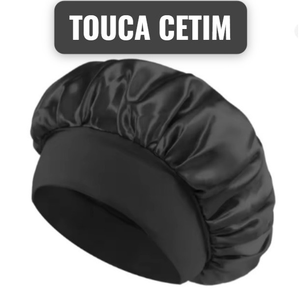 Touca de Cetim com Faixa para dormir, Anti Frizz
