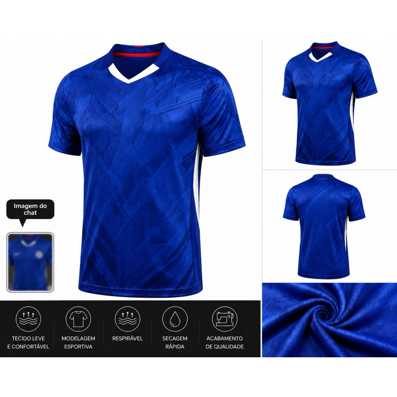 Camisa de time gigante ingles esportivo azul