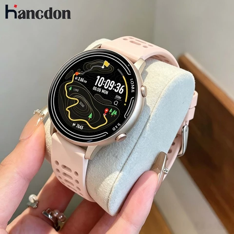 relógio smartwatch feminino/masculino Hancdon KC100 GPS 1.39''HD 100+ esportes Voz com AI IP68 à Prova d'Água