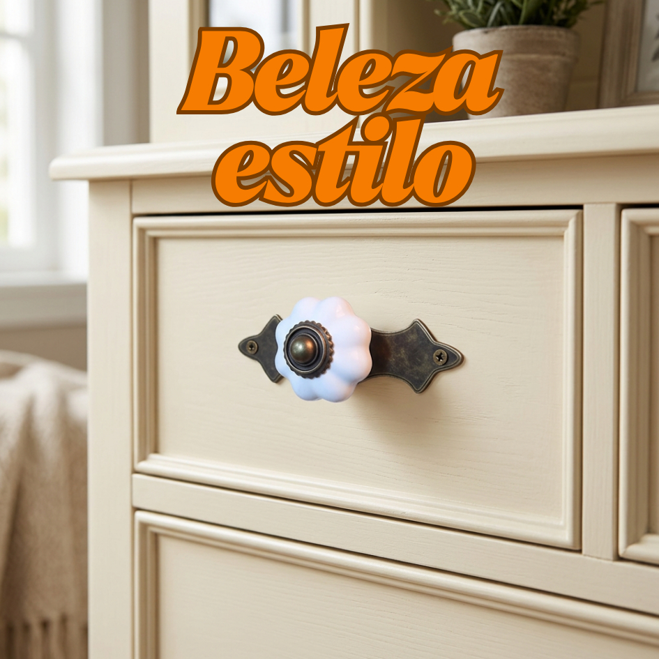 kit de 2 / 3 / 4 / 5 peças Puxador Pitanga Abóbora para Gaveta e Armário com 2 a 5 Peças