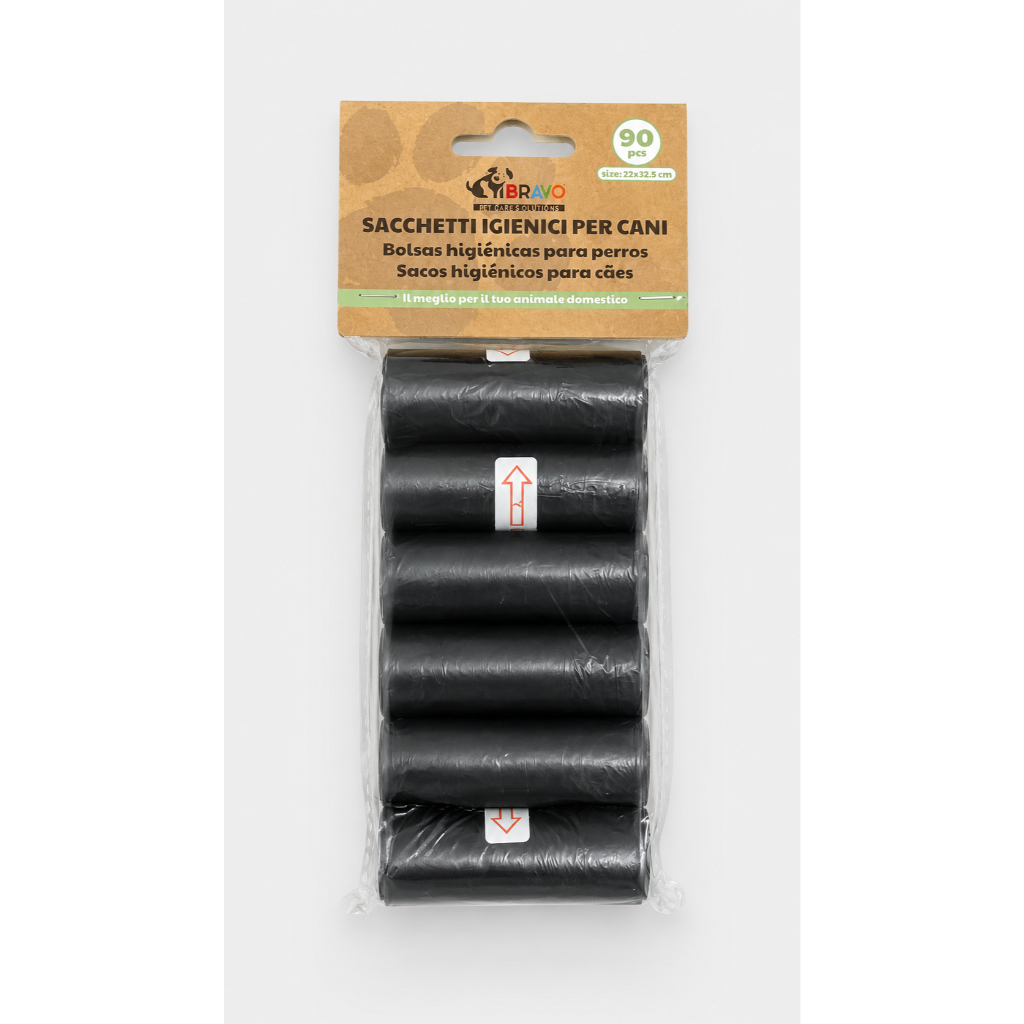 Kit Saquinhos Higiênicos Refil 6 Unidades Cata Caca para Pet Cachorro Gato Biodegradável Prático