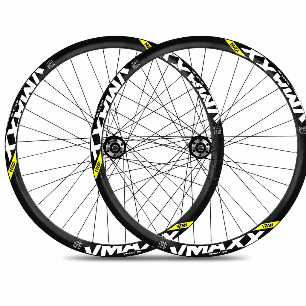 Par Roda Aro 26 Montada Vzan Vmaxx DH Freio a Disco Cubo de Porca Preto