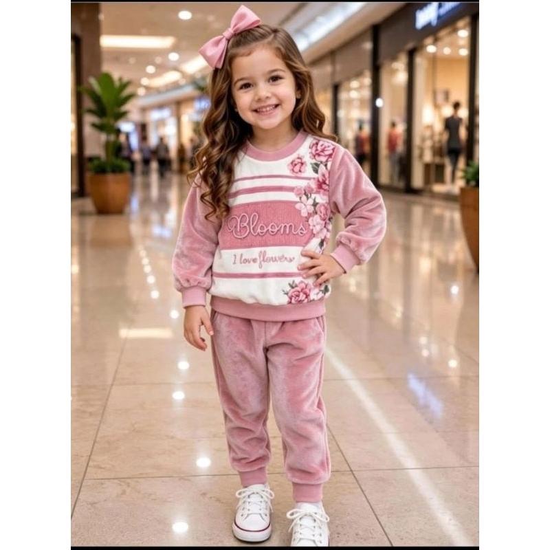Conjunto infantil inverno menina peluciado quentinho da marca Tileesul tamanho 6