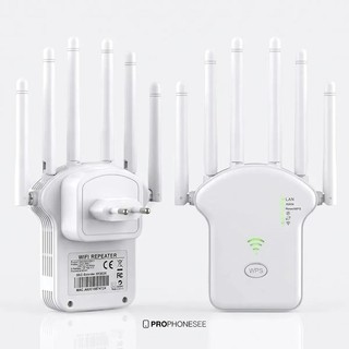 Repetidor De Sinal Wifi 2.4G Amplificador Roteador Turbo Wireless Potente Tomada Bivolt 1200mbps
