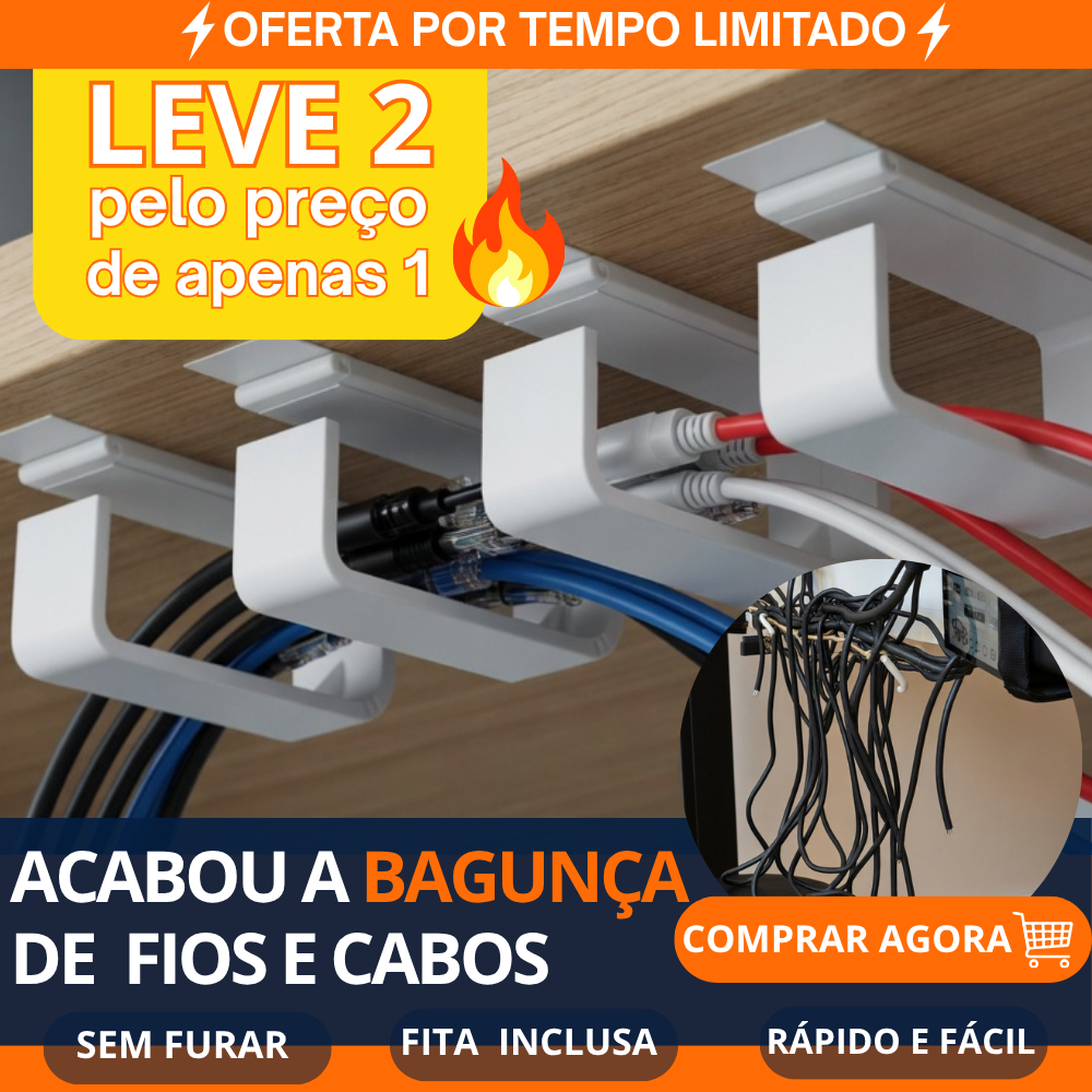 Organizador de Fios e Cabos