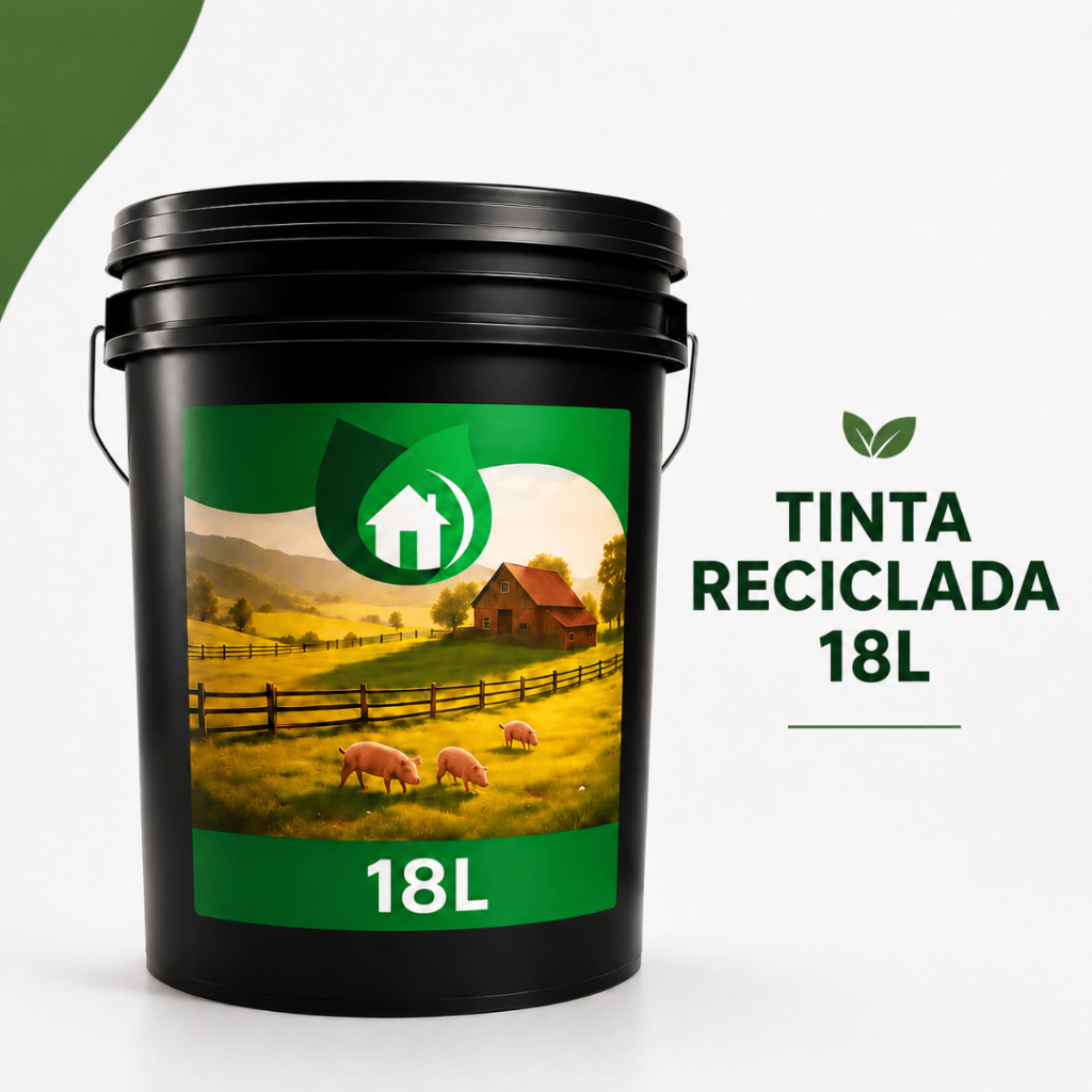 Tinta Óleo Reciclada 18L Multiuso Para Madeira, Metal, Parede, Piso, Concreto e Alvenaria