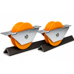 Kit 2 Roldana Aliaço Portão Correr Nylon 3 Polegada (76 mm) Trilho V Caixa Aberta