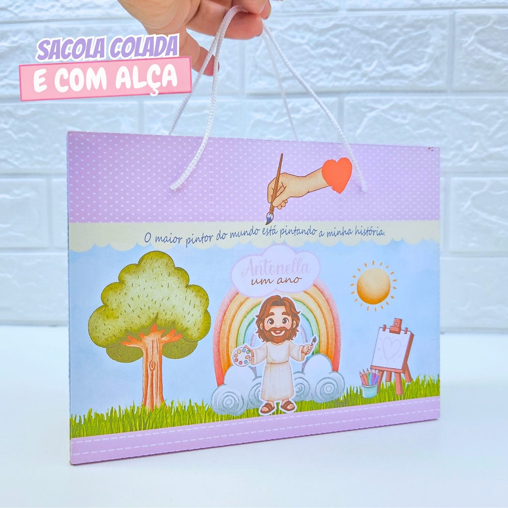 Sacolinha Personalizada O Maior Pintor do Mundo Rosa | Sacolinha Surpresa| Lembrancinha |Aniversário