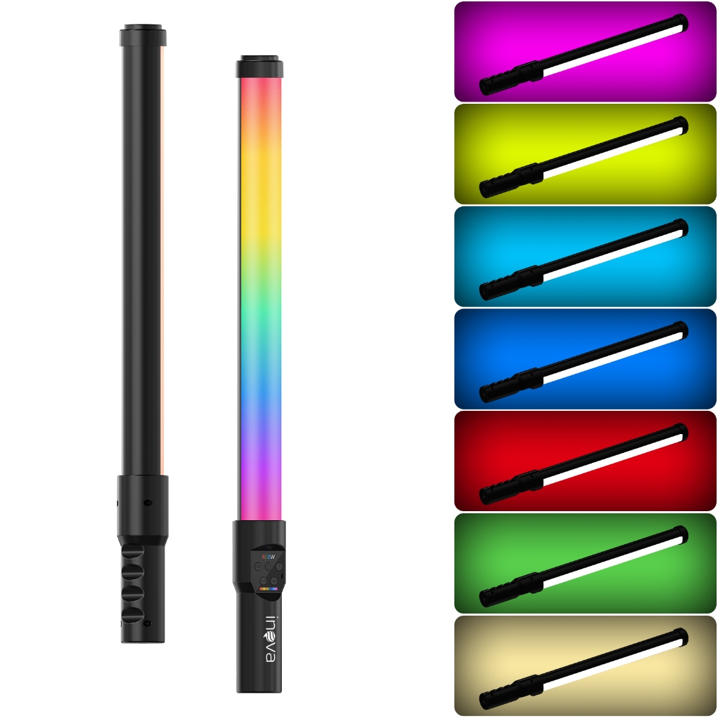INOVA Bastão de Luz LED RGB 10W 180min Bateria Type-C Ajuste Brilho Temperatura para Foto Vídeo