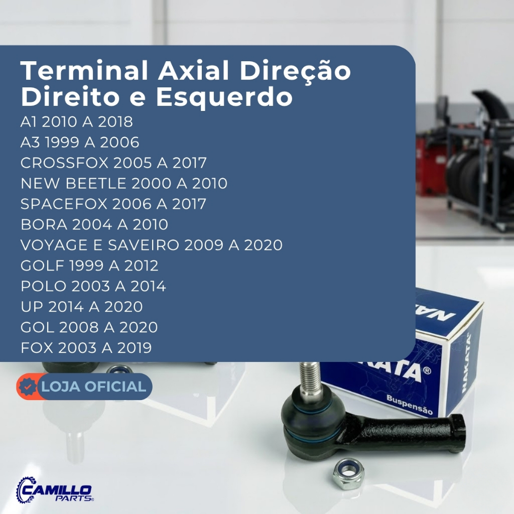 Par Terminal Axial Direção Lado Direito Esquerdo Audi A1 A3 Gol Fox Polo Up Nakata