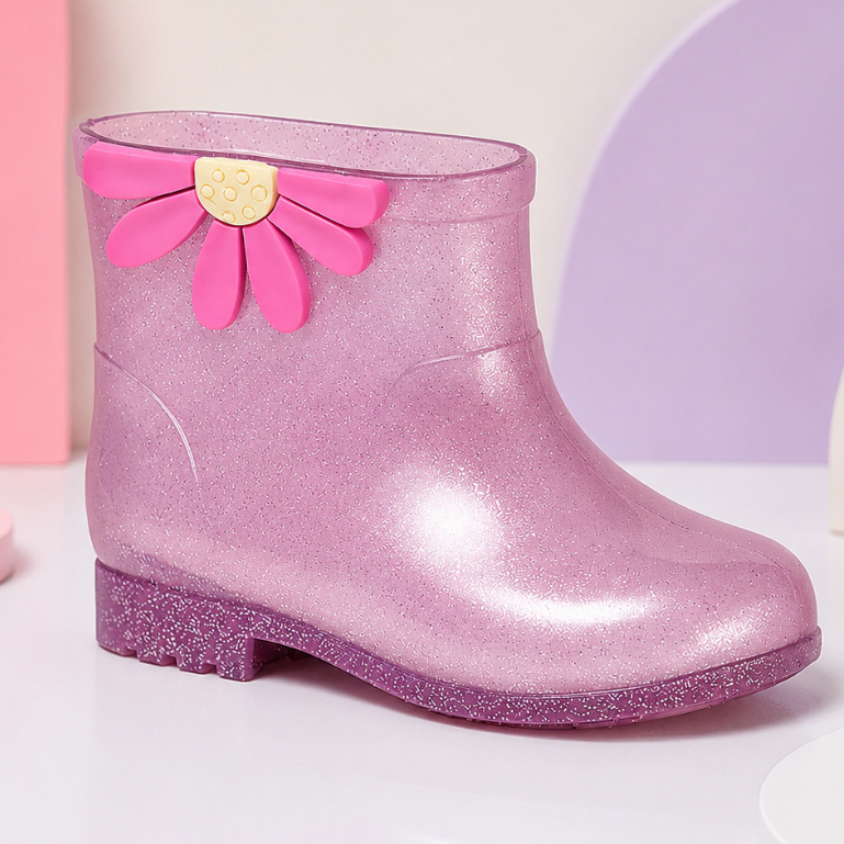 Galocha Infantil Menina Bota de Chuva Feminina Antiderrapante Confortável Impermeável