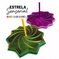 ESTRELA SENSORIAL GRANDE BRINQUEDO ANTI ESTRESSE RECURSO TERAPÊUTICO SOM REGULADOR