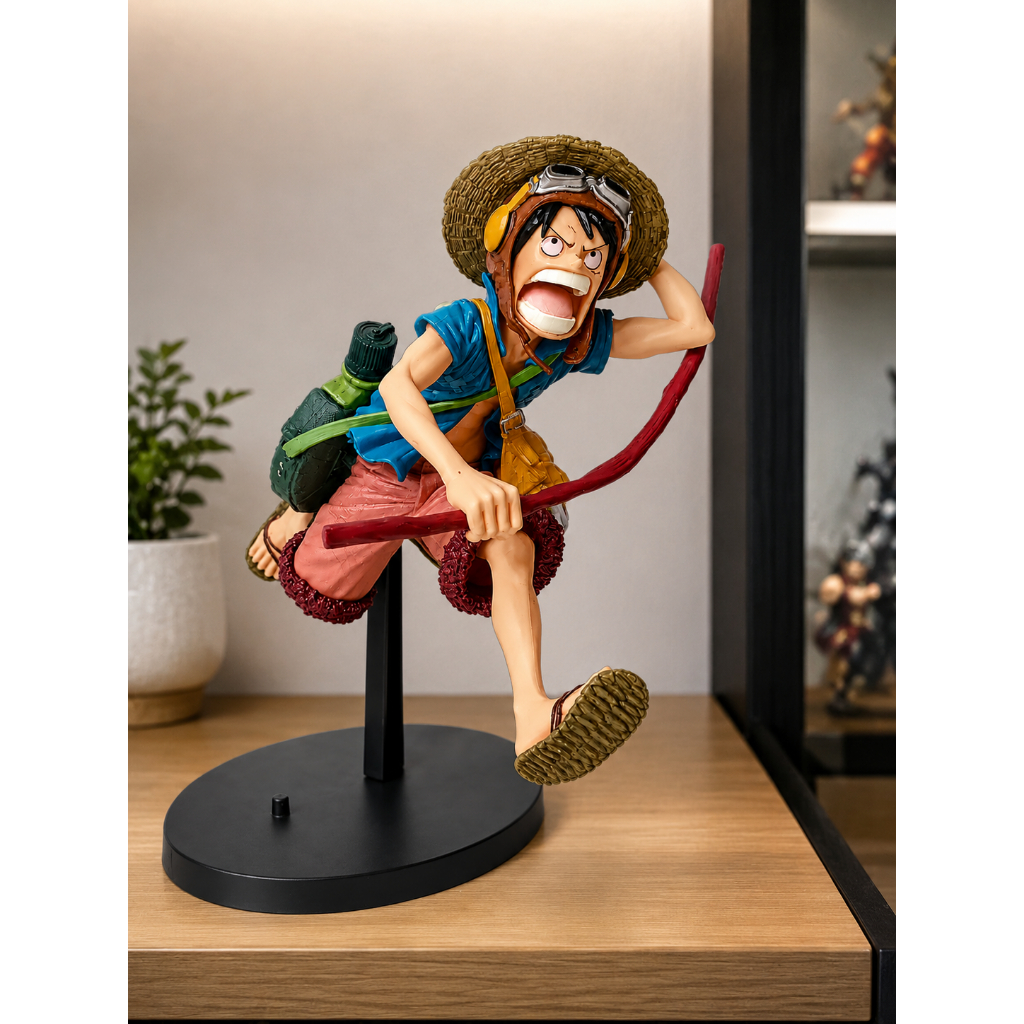 Action Figure Luffy One Piece com Base – Boneco Colecionável