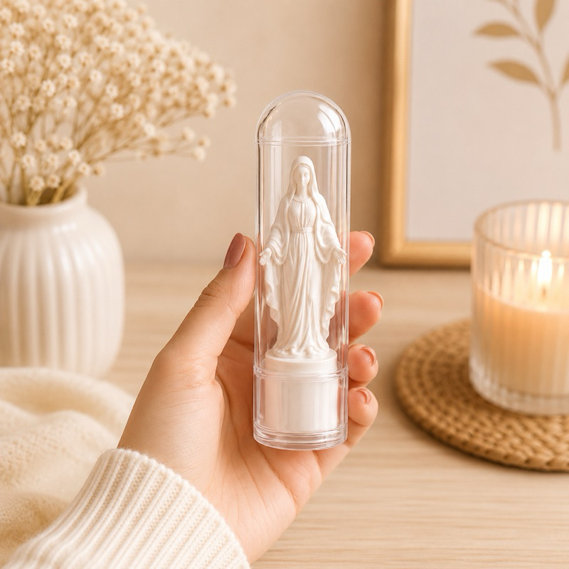 Lembrancinha Religiosa Nossa Senhora no Tubete | Santinha Personalizada para Batizado, Crisma, Primeira Eucaristia