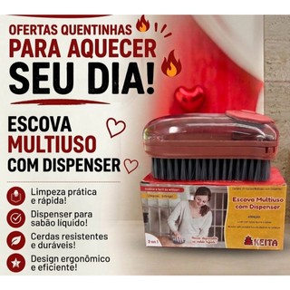 Escova De Limpeza Dispenser Multifuncional Lavar Roupa Limpeza Cerdas Líquida Acessório