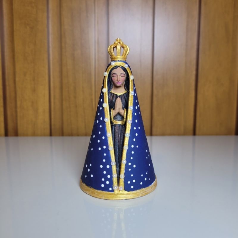 Imagem Nossa Senhora Aparecida Branca Perola Perola 10 Cm MariaArtes2