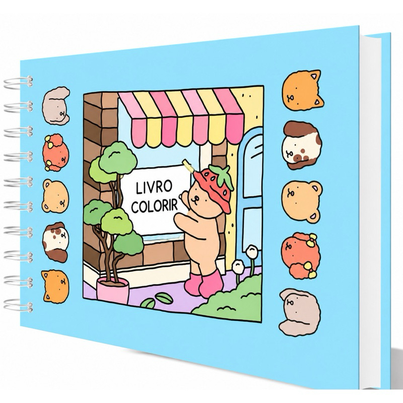 Melhor Livro De Colorir Pintar Infantil Ursinhos Fofinhos