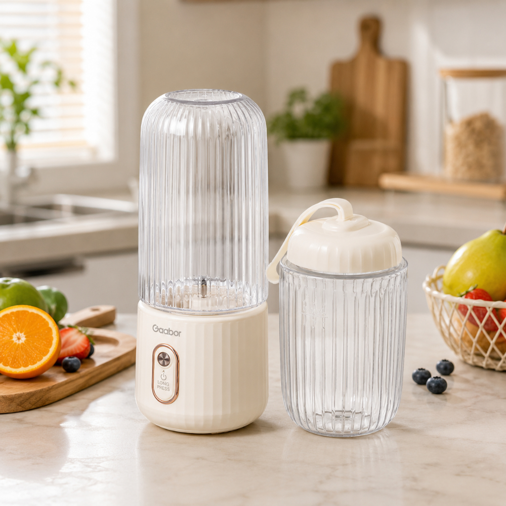 Mini Liquidificador Portátil USB Gaabor Pocket Shake Suco Vitamina com Copo