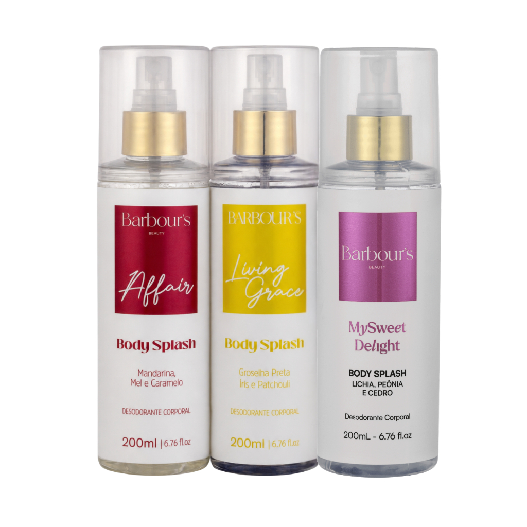 Kit 3 Body Splash Barbour's Affair Living Grace My Sweet Delight